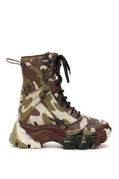 prada camouflage combat boots